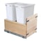 Meadow Lane Double White 50 Qt. Pull Out Bottom Mount Waste Container ML.1401.02.MA.WH-SB-B - alternate 7